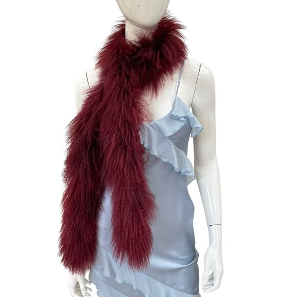 Vintage Y2K bebe Tibetan Lamb Scarf/Wrap/Boa - Picture 4 of 8